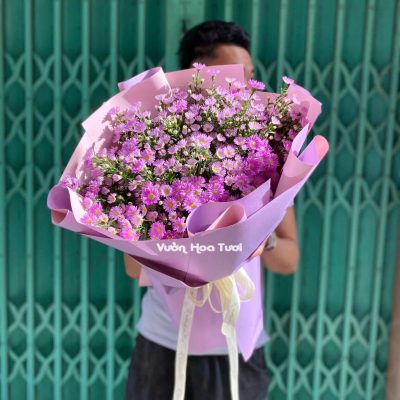 Bó Hoa Thạch Thảo Tím Say Đắm Bó Hoa Thạch Thảo Tím Mộng Mơ