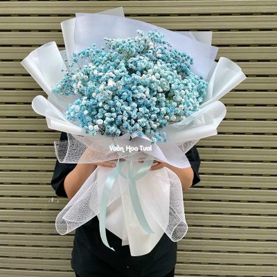 Bó Hoa Baby Xanh Blue Tặng Sinh Nhật Bạn Thân Bó Hoa Baby Xanh Blue