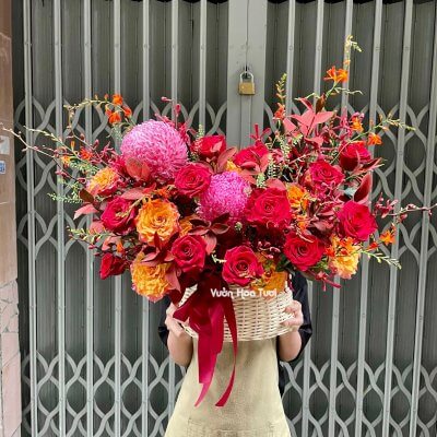 Giỏ hoa tươi khai trương đại phát Giỏ hoa tươi khai trương đại phát