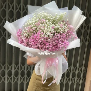 Bó Hoa Baby White 2 Pink