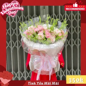 Hoa Valentine Bó Hoa Tình Yêu Mãi Mãi Yêu Nhau