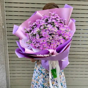 Bó Hoa Thạch Thảo Tím Say Đắm