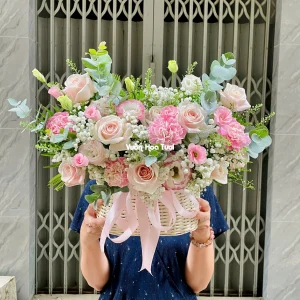 Giỏ Hoa Chúc Mừng Sweety Rosa