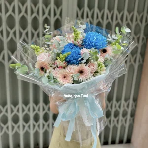 Bó Hoa Hồng Hiện Đại Sinh Nhật Indigo Whispers