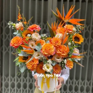 Lẵng Hoa Khai Trương Thiên Điểu Sang Trọng