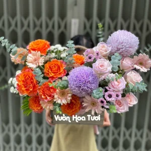 Giỏ Hoa Sinh Nhật Song Hỷ Yêu Thương