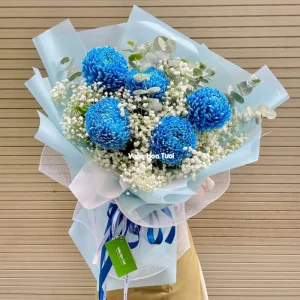 Bó Hoa Cúc Mẫu Đơn Tặng Sếp Nam Ấn Tượng